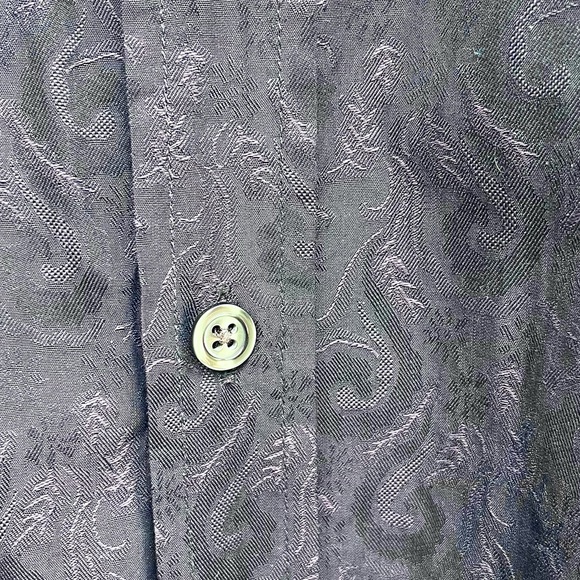 Black Paisley Men’s Hugo Boss Fitted Button Up Dress Shirt - Picture 8 of 8